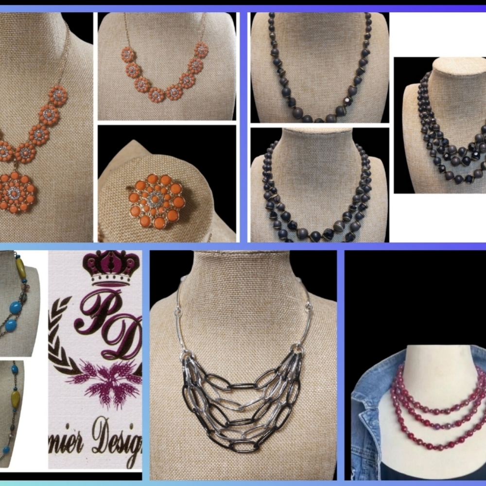 NWOT 10 Lot Of Premier Designs Necklaces Signed - Picture 2 of 12
